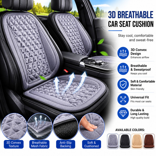 Breathable car seat - 3d, cushion